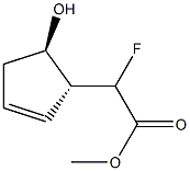 Methyl fluoro[(1R,5R)-5-hydroxycyclopent-2-en-1-yl]acetate Struktur