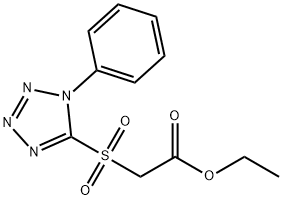 [(1-Phenyl-1H-tetrazol-5-yl)sulfonyl]acetic Acid Ethyl Ester Structure