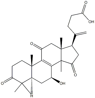 (5alpha,7beta)-7-Hydroxy-4,4,14-trimethyl-3,11,15-trioxo-chola-8,20-dien-24-oic acid Struktur