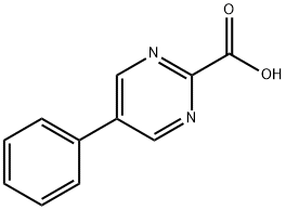 5-苯基嘧啶-2-羧酸, 85386-20-5, 结构式