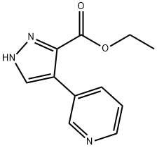 4-(吡啶-3-基)-1H-吡唑-3-羧酸乙酯 结构式