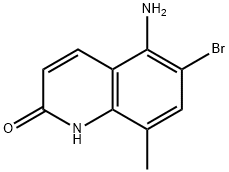 5-AMino-6-broMo-8-Methylquinolin-2-ol 化学構造式