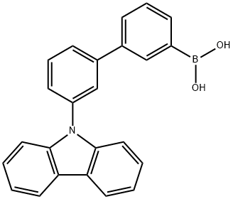 {3'-(9H-咔唑-9-基)[1.1′-联苯]-3-基}硼酸,854952-42-4,结构式