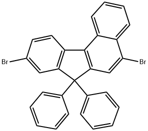 5,9-二溴-7,7-二苯基-7H-苯并[C]芴, 854952-90-2, 结构式
