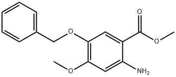 Methyl 2-amino-4-methoxy-5-(phenylmethoxy)benzoate Struktur