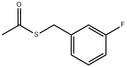 Thioacetic acid S-(3-fluoro-benzyl) ester 化学構造式
