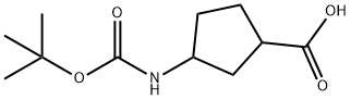 3-(叔丁氧基羰基)环戊烷羧酸, 855863-93-3, 结构式