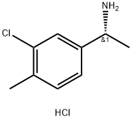 (1R)-1-(3-氯-4-甲基苯基)乙胺盐酸盐 结构式