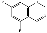 4-溴-2-氟-6-甲氧基苯甲醛 结构式