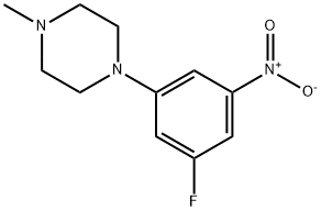 1-(3-Fluoro-5-nitrophenyl)-4-Methylpiperazine Struktur