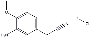 (3-AMino-4-Methoxy-phenyl)-acetonitrile hydrochloride,857544-25-3,结构式