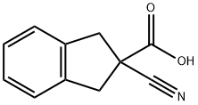 2-Cyano-1,3-dihydroindene-2-carboxylic acid Struktur