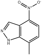 7-Methyl-4-nitro-1H-indazole 化学構造式