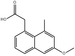 2-(6-甲氧基-8-甲基萘-1-基)乙酸 结构式
