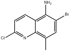 6-溴-2-氯-8-甲基喹啉-5-胺, 858467-33-1, 结构式