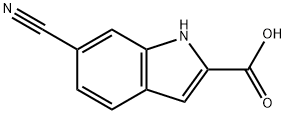 6-cyano-1H-indole-2-carboxylic acid Struktur