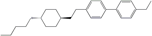4-乙基-4'-[2-(反式-4-戊基环己基)乙基]-1,1'-联苯,85872-01-1,结构式