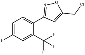 5-ChloroMethyl-3-(4-fluoro-2-trifluoroMethyl-phenyl)-isoxazole Structure