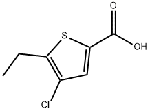 4-氯-5-乙基噻吩-2-羧酸, 859794-04-0, 结构式
