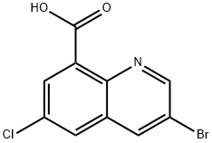 3-BroMo-6-chloroquinoline-8-carboxylic acid Structure