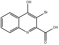 3-溴-4-羟基喹啉-2-羧酸 结构式