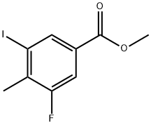 3-氟-5-碘-4-甲基苯甲酸甲酯 结构式