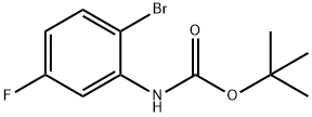 (2-BroMo-5-fluoro-phenyl)-carbaMic acid tert-butyl ester 化学構造式