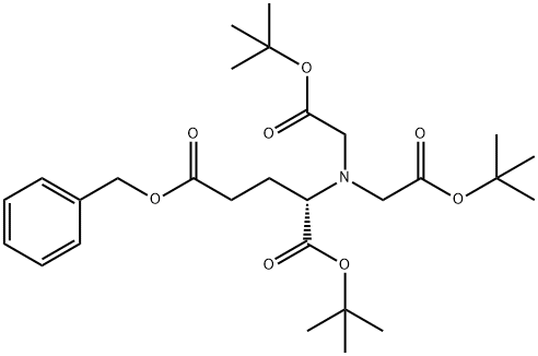 N,N-Bis[2-(1,1-diMethylethoxy)-2-oxoethyl]-L-glutaMic Acid 1-(1,1-DiMethylethyl) 5-(PhenylMethyl) Ester 结构式