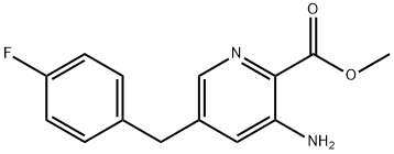 3-氨基-5-(4-氟苄基)吡啶甲酸甲酯 结构式
