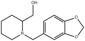 (1-苯并[1,3]1,3-二氧杂环戊烯-5-基甲基-哌啶-2-基)-甲醇, 864410-68-4, 结构式