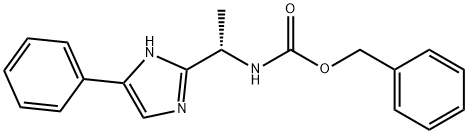 N-[(1S)-1-(5-苯基-1H-咪唑-2-基)乙基]氨基甲酸苄酯 结构式