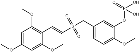 페놀,2-메톡시-5-[[[(1E)-2-(2,4,6-트리메톡시페닐)에테닐]술포닐]메틸]-,1-(인산이수소)