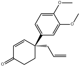 (4R)-4-(3,4-DiMethoxyphenyl)-4-(2-propen-1-yl)-2-cyclohexen-1-one, 866394-49-2, 结构式