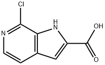 7-氯-1H-吡咯并[2,3-C]吡啶-2-羧酸, 867034-08-0, 结构式