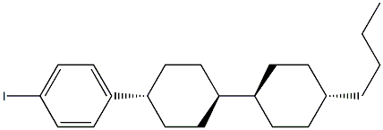 [反式(反式)]-1-(4'-丁基[1,1'-联环己烷]-4-基)-4-碘苯 结构式