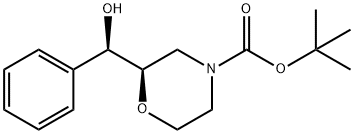 (R)-4-BOC-2-((R)-羟基(苯基)甲基)吗啉,868685-97-6,结构式