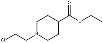 4-Piperidinecarboxylic acid, 1-(2-chloroethyl)-, ethyl ester Struktur