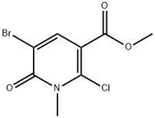 Methyl 5-broMo-2-chloro-1,6-dihydro-1-Methyl-6-oxopyridine-3-carboxylate Structure