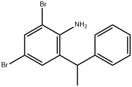 2,4-DibroMo-6-(1-phenylethyl)aniline Structure