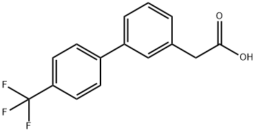 3-[4-(トリフルオロメチル)フェニル]フェニル酢酸 化学構造式
