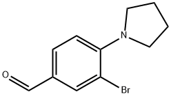 3-溴-4-(吡咯烷-1-基)苯甲醛,869952-70-5,结构式