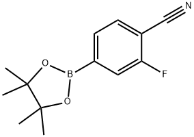 2-Fluoro-4-(4,4,5,5-tetraMethyl-1,3,2-dioxaborolan-2-yl)benzonitrile 化学構造式