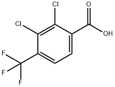 2,3-Dichloro-4-(trifluoromethyl)benzoic acid 化学構造式
