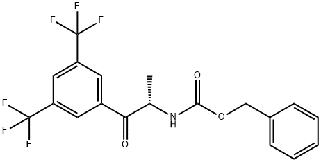 CarbaMic acid, N-[(1S)-2-[3,5-bis(trifluoroMethyl)phenyl]-1-Methyl-2-oxoethyl]-, phenylMethyl ester Struktur