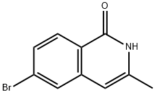 6-ブロモ-3-メチルイソキノリン-1(2H)-オン 化学構造式