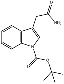 1-tert-Butoxycarbonyl-1H-indole-3-acetaMide Structure