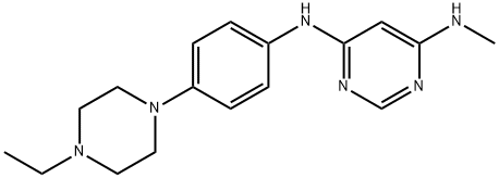 N4-(4-(4-ethylpiperazin-1-yl)phenyl)-N6-
MethylpyriMidine-4,6-diaMine 化学構造式