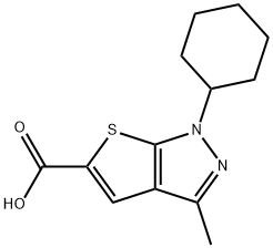 1-Cyclohexyl-3-Methyl-1H-thieno[2,3-c]pyrazole-5-carboxylic acid Structure