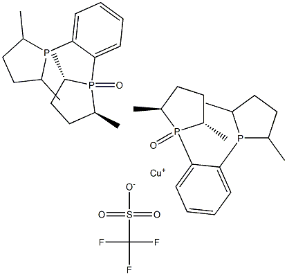 Bis{[1-(2R,5R)-2,5-dimethylphospholanyl]-[2-(2R,5R)-2,5-dimethylphospholanyl-1-oxide]benzene}copper(I) trifluoromethanesulfonate, min. 97%|双[(2R,5R)-1-(2-[(2R,5R)-2,5-二甲基磷-1-基]苯基)-2,5-二甲基磷 1-氧化物]铜(I) 三氟甲烷磺酸盐