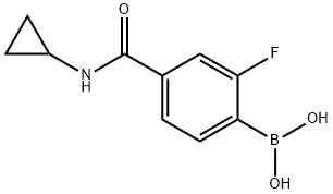 4-(环丙胺甲酰基)-2-氟苯硼酸, 874289-37-9, 结构式